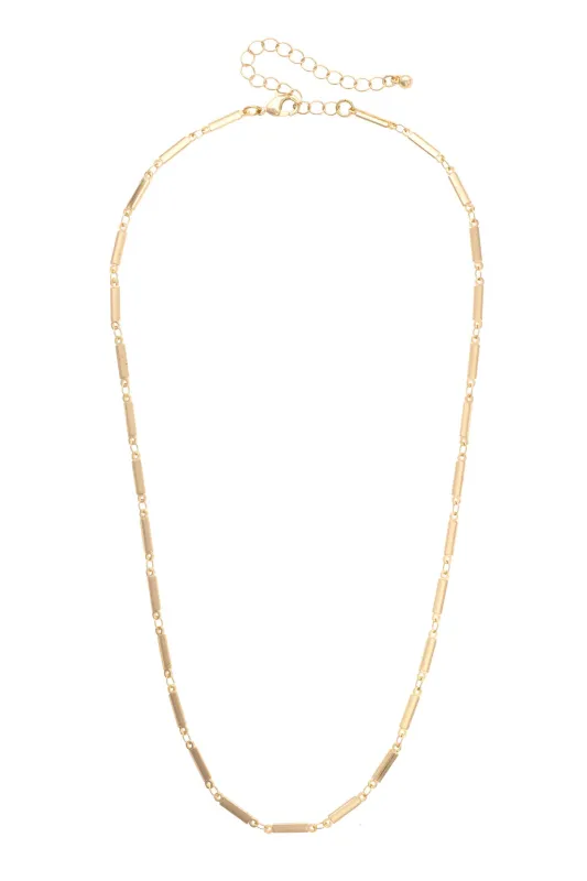 Dolly Delicate Rectangle Link Pendant Necklace Base sold by Canvas Style