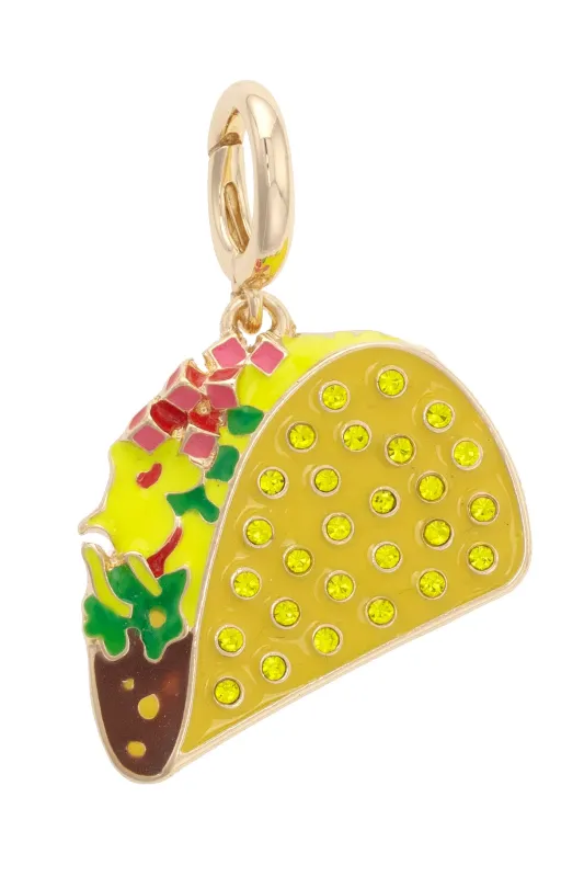 Crunchy Taco Enamel Pendant Charm in Multi made by Canvas Style