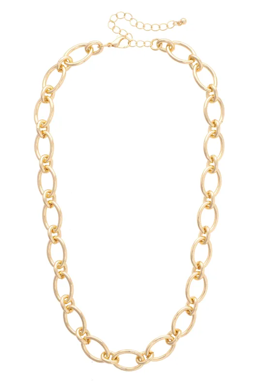 Connor Oval Linked Pendant Necklace Base made by Canvas Style