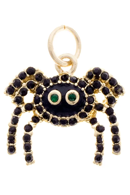 Pave Spider Charm in Black sold by Canvas Style