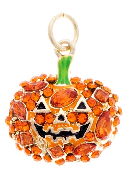 Pave Pumpkin Charm in Orange sold by Canvas Style