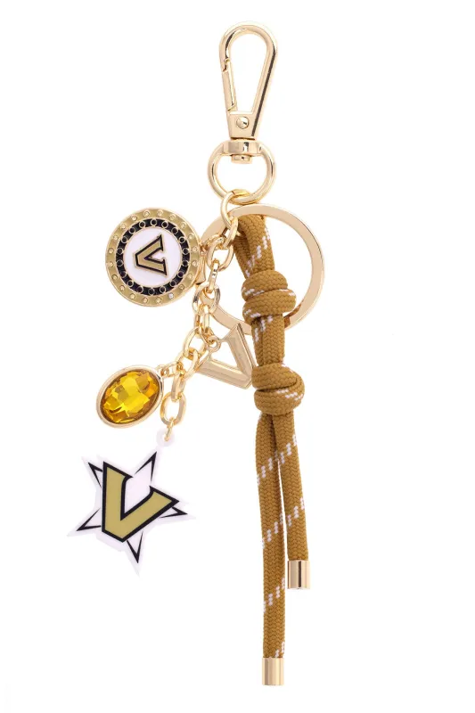 Vanderbilt Commodores Cluster Bag Charm in Gold & Shiny Gold sold by Canvas Style