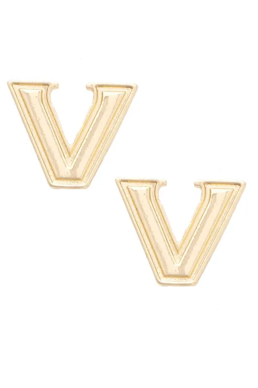 Vanderbilt Commodores 24K Gold Plated Stud Earrings sold by Canvas Style