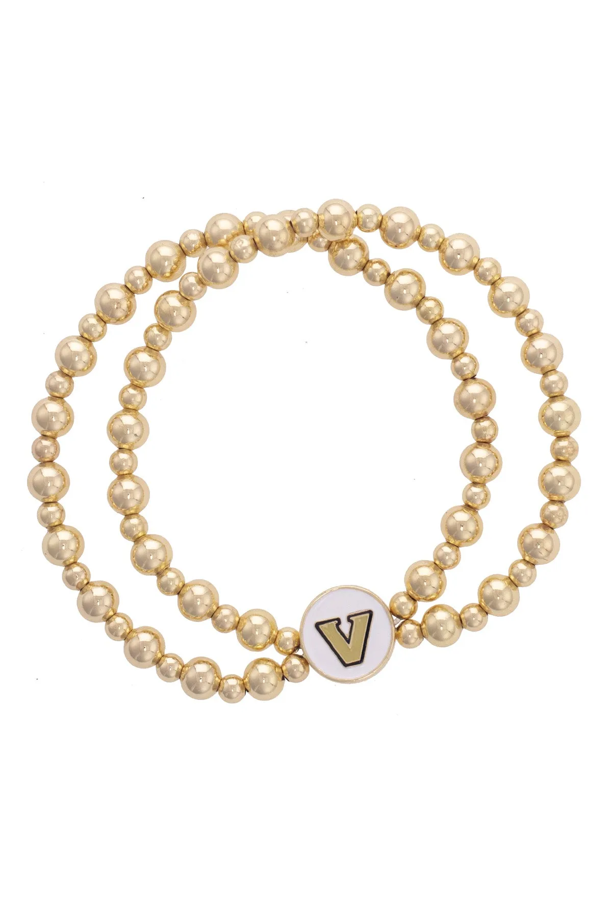 Vanderbilt Commodores 2-Row Ball Bead Stretch Bracelet - FINAL SALE sold by Canvas Style