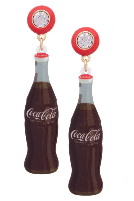 Vintage Coke Bottle Resin Earrings in Multi sold by Canvas Style