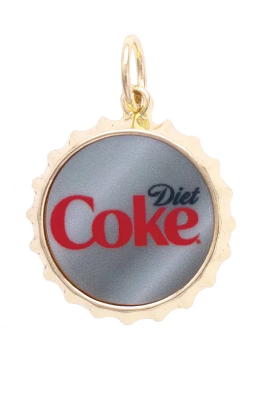Diet Coke Bottle Cap Charm in Grey sold by Canvas Style