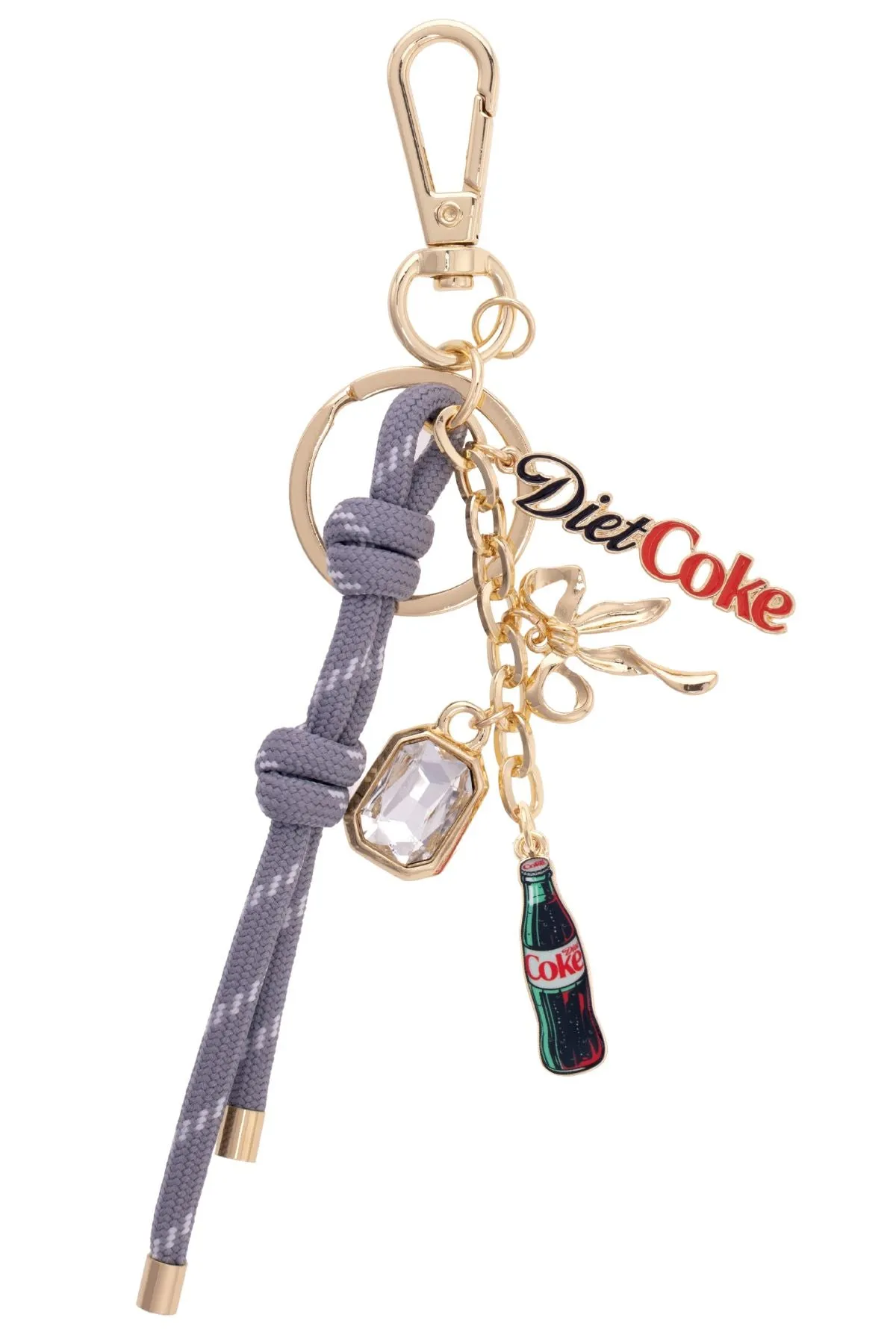 Diet Coke Cluster Bag Charm in Grey sold by Canvas Style