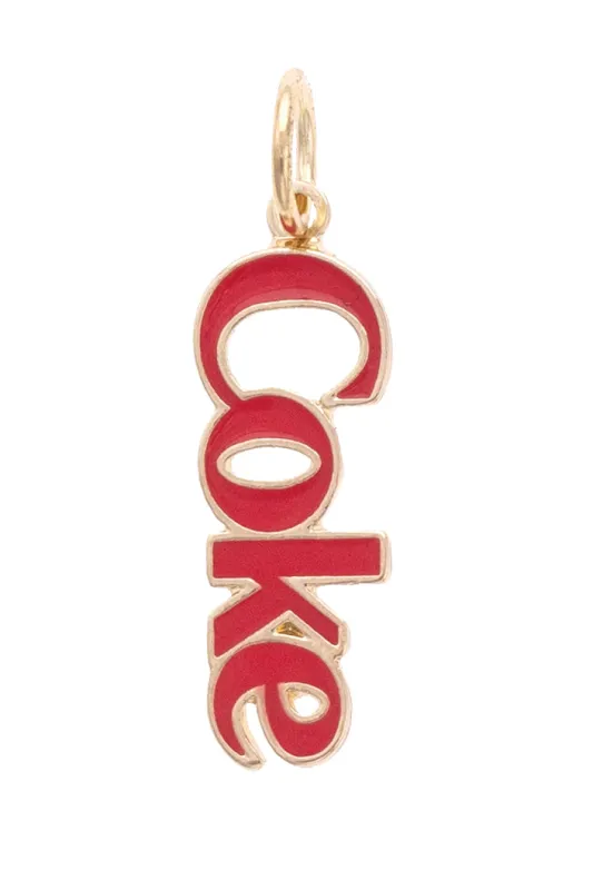 Coke Logo Charm in Red sold by Canvas Style