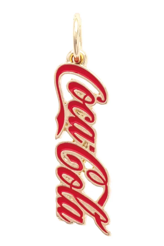 Coca-Cola Cursive Logo Charm in Red sold by Canvas Style