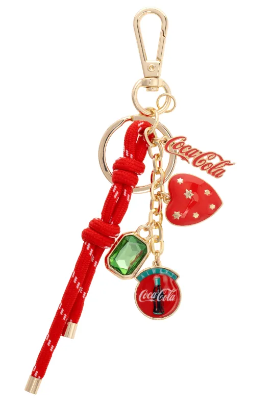 Coca-Cola Cluster Bag Charm in Red sold by Canvas Style