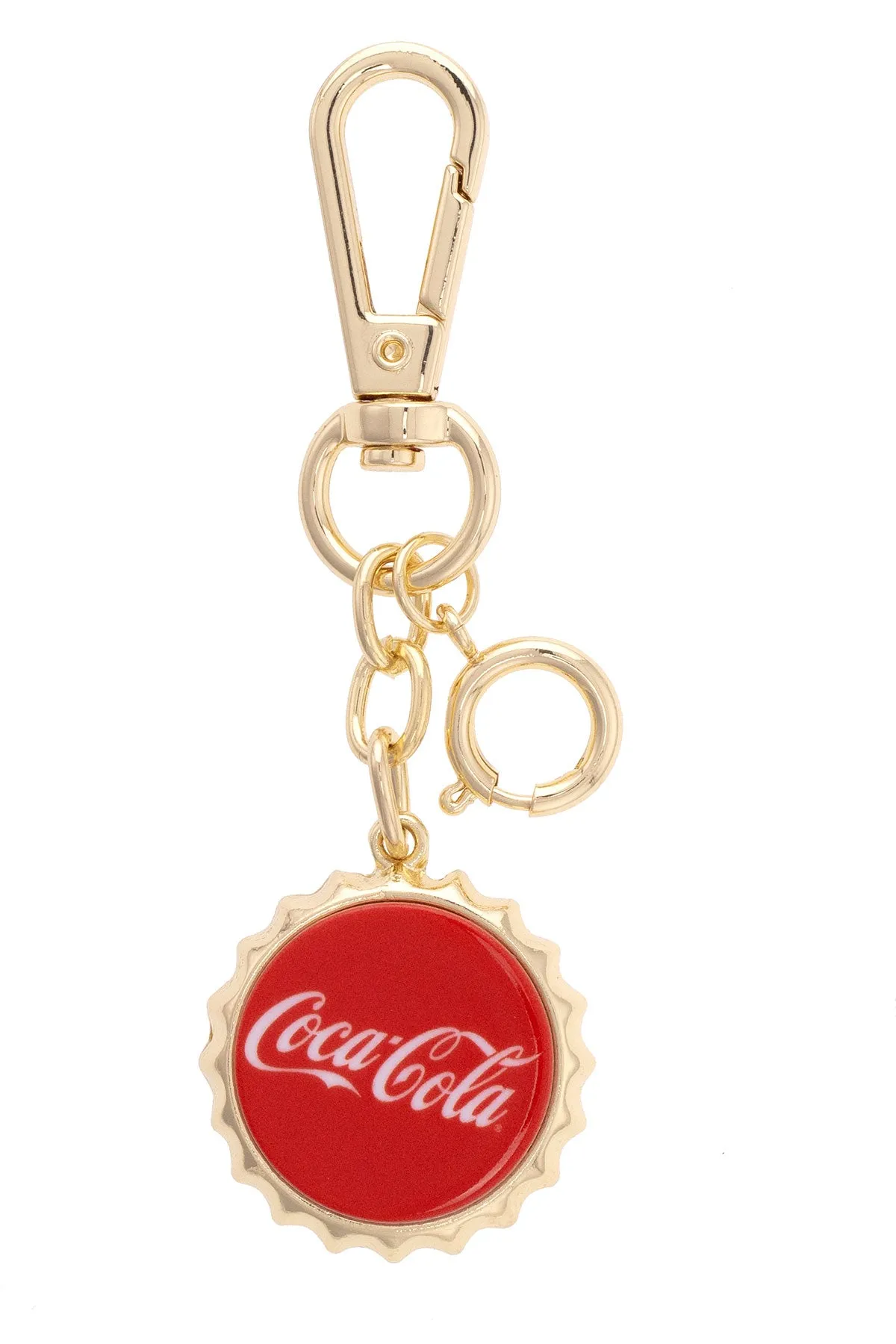 Coca-Cola Bottle Cap Bag Charm in Red sold by Canvas Style