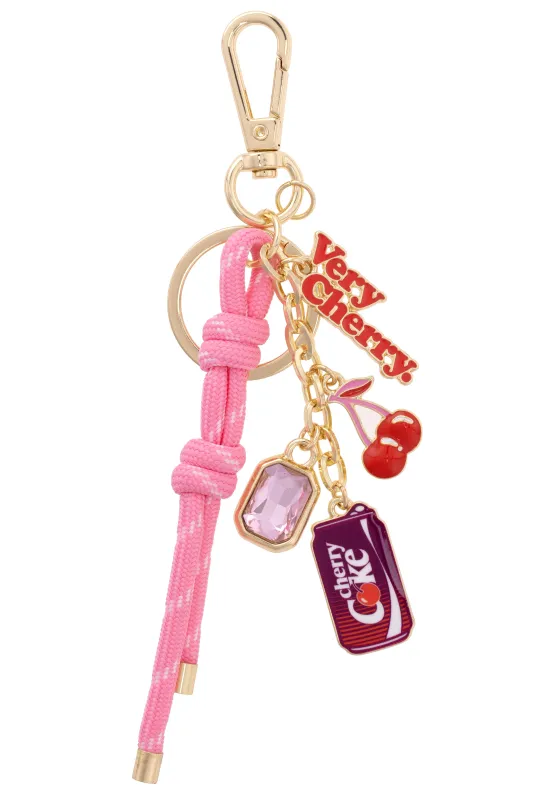 Cherry Coke Cluster Bag Charm in Light Pink sold by Canvas Style