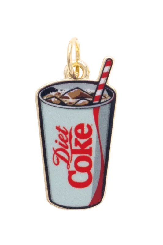 Diet Coke Fountain Drink Charm in Grey & Red sold by Canvas Style