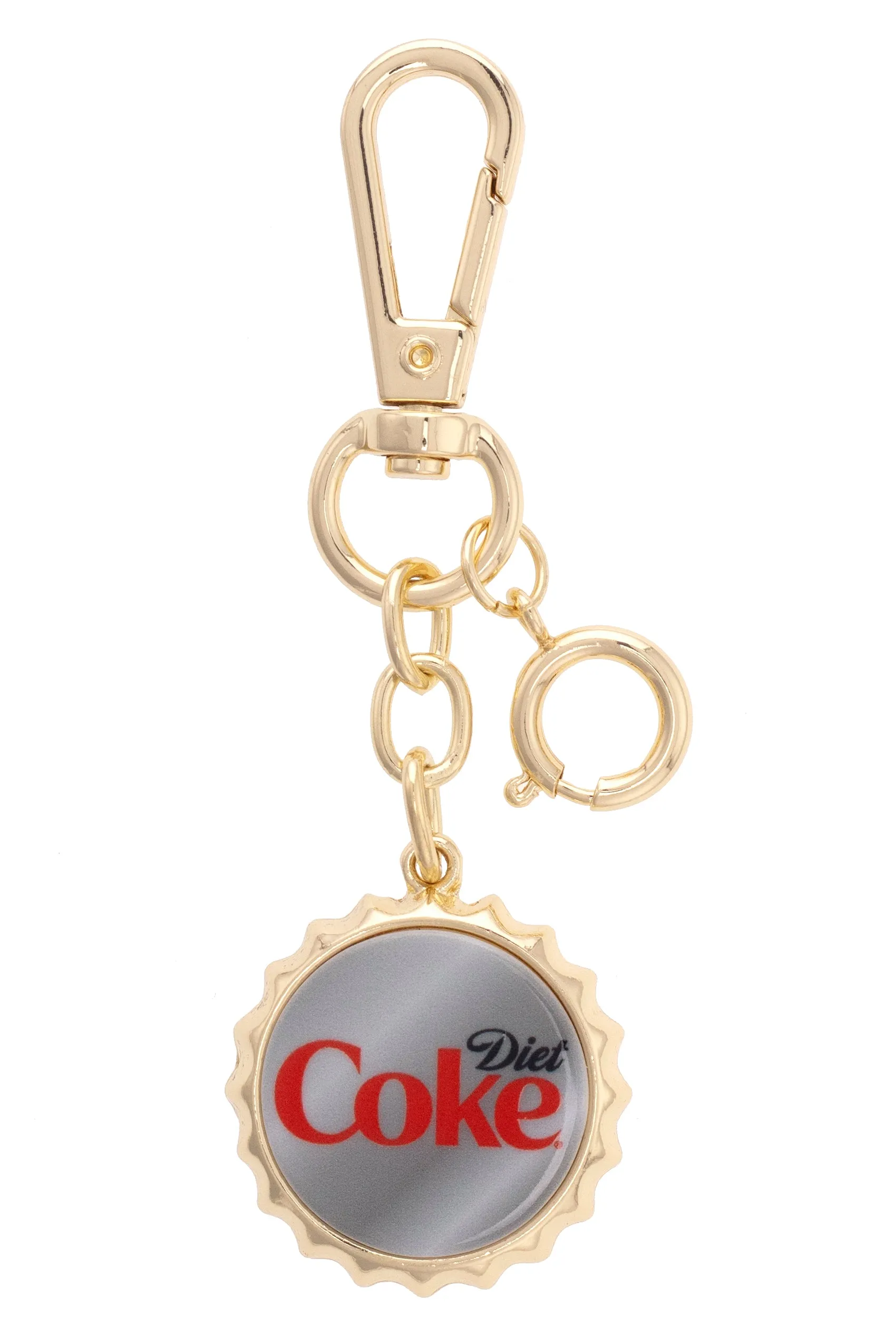 Diet Coke Bottle Cap Bag Charm in Grey sold by Canvas Style