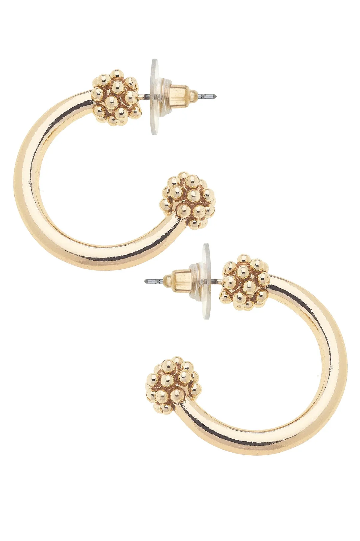 Faye Hoop Earrings in Shiny Gold sold by Canvas Style