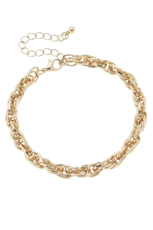 Camille Chain Bracelet in Shiny Gold sold by Canvas Style