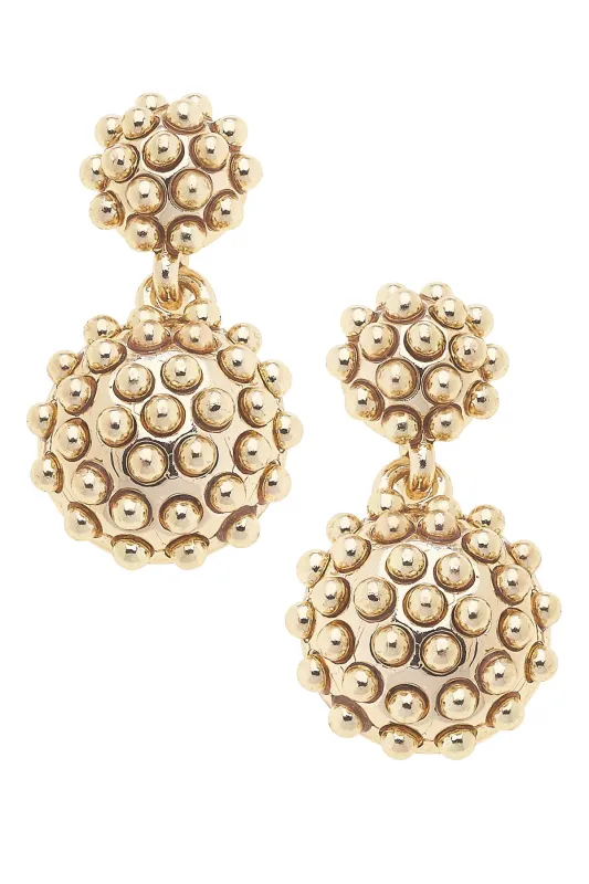 Faye Drop Earrings in Shiny Gold sold by Canvas Style