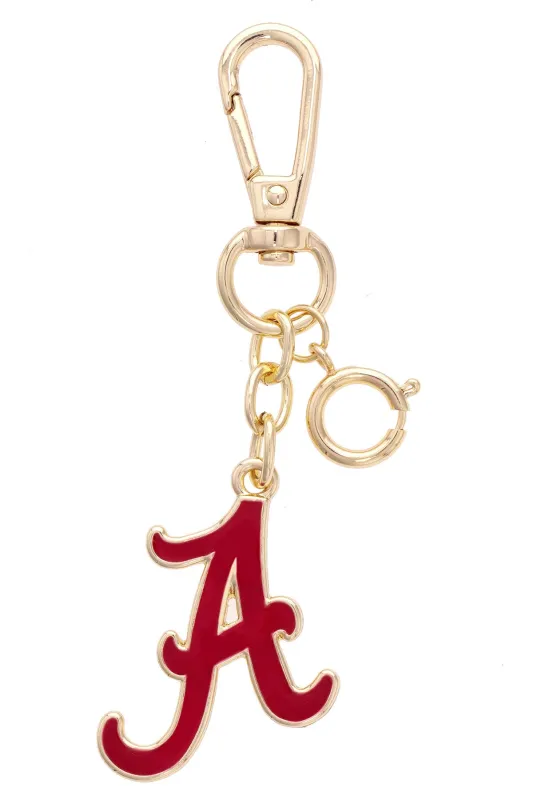 Alabama Crimson Tide Enamel Logo Bag Charm sold by Canvas Style
