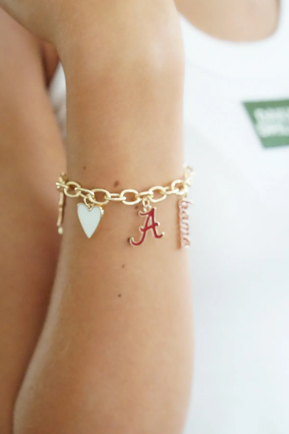 Alabama Crimson Tide Enamel Icons Charm Bracelet sold by Canvas Style product image thumbnail 2