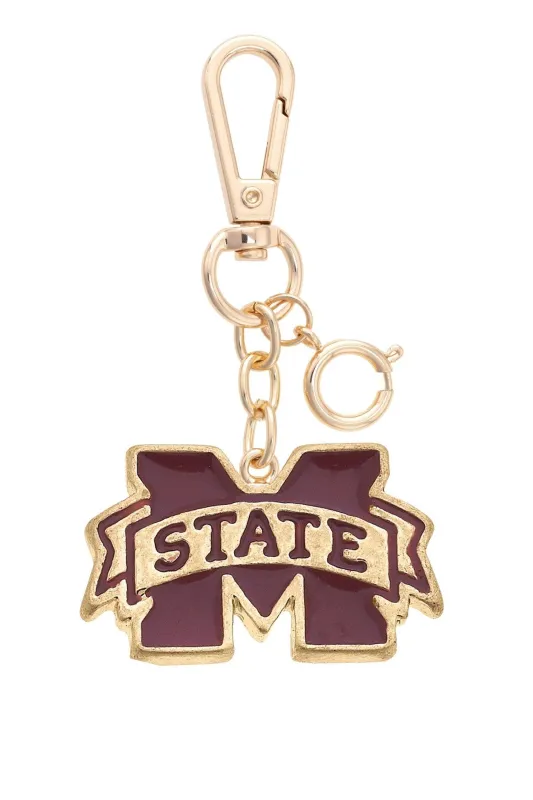 Mississippi State Bulldogs Enamel Logo Bag Charm sold by Canvas Style