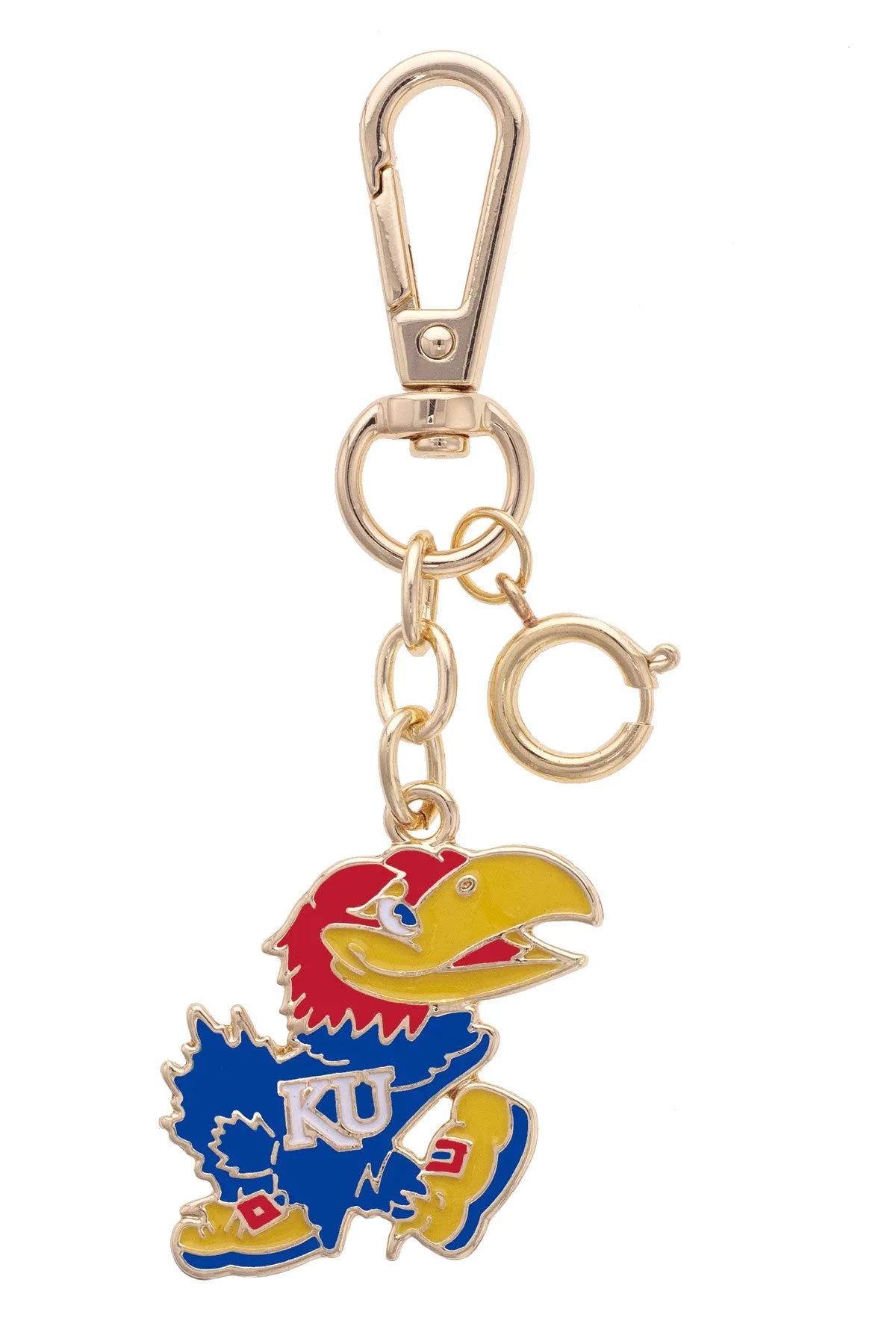 Kansas Jayhawks Enamel Logo Bag Charm sold by Canvas Style
