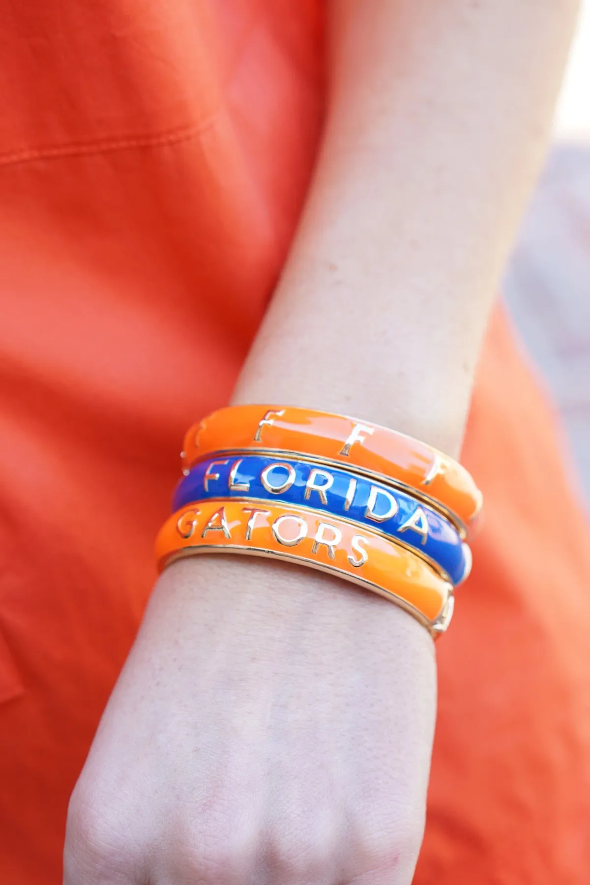 Florida Gators Sculpted Enamel Logo Hinge Bangle in Orange sold by Canvas Style product image thumbnail 2