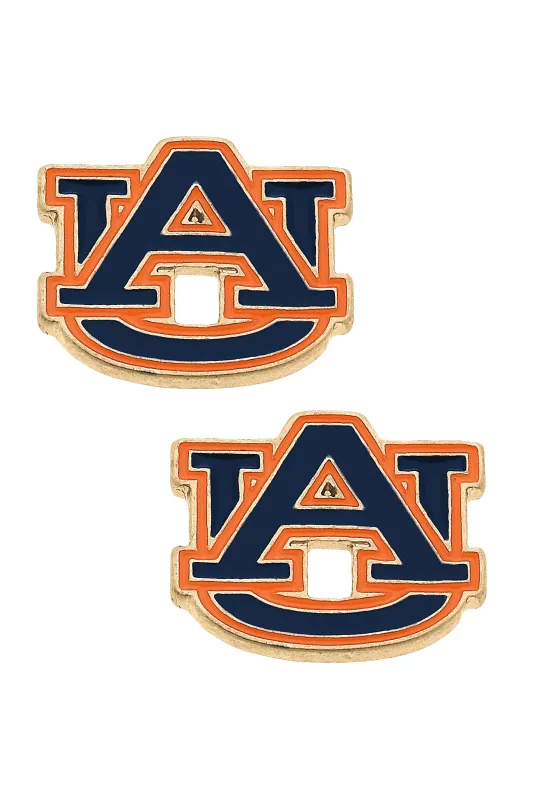 Auburn Tigers Enamel Logo Stud Earrings sold by Canvas Style
