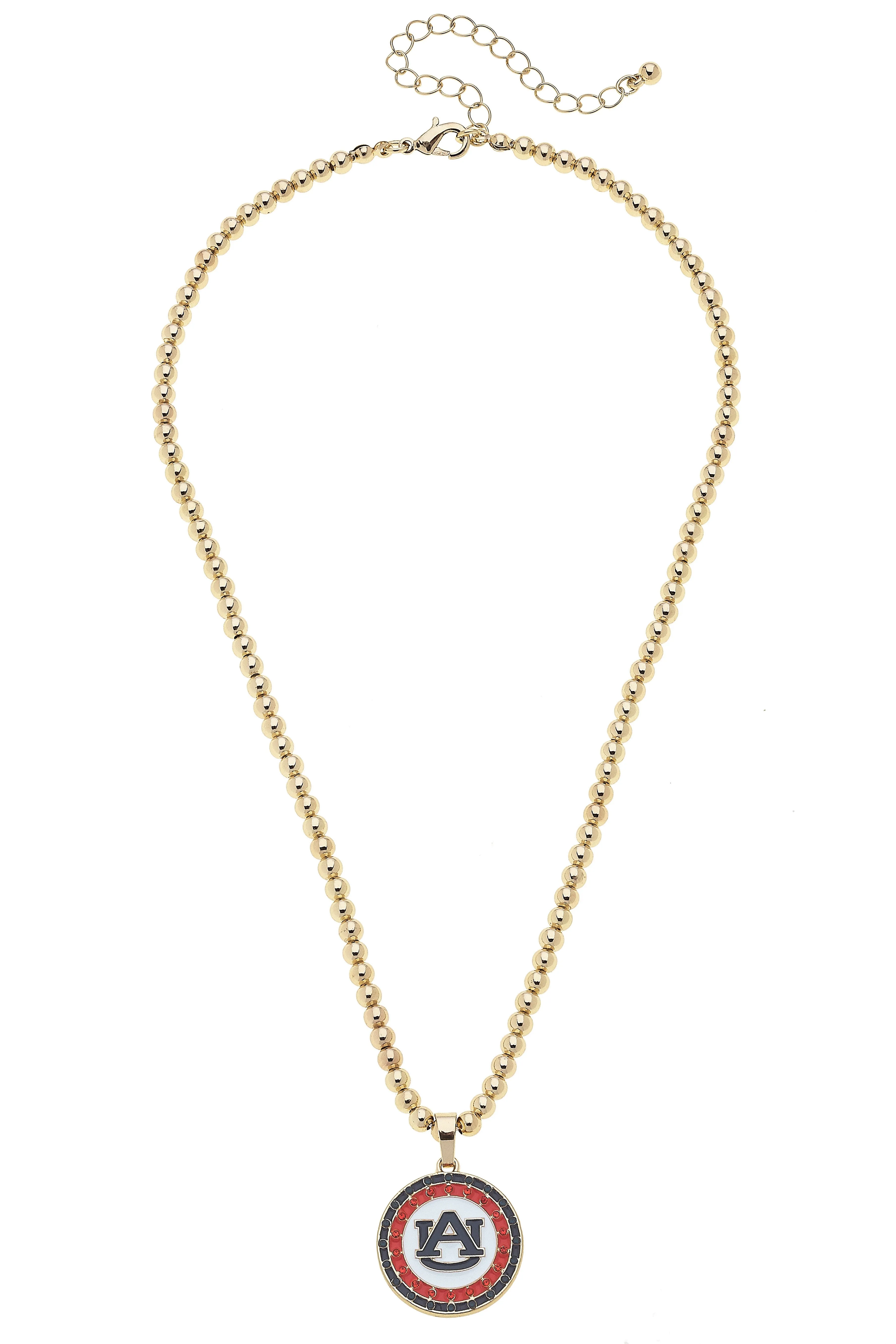 Auburn Tigers Pave Disc Necklace sold by Canvas Style