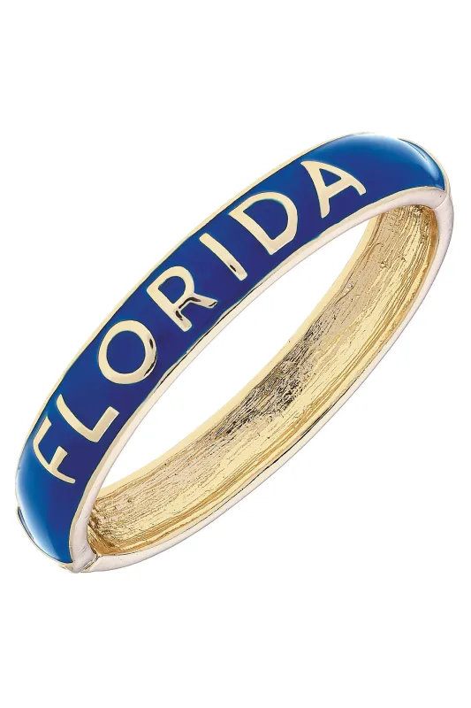 Florida Gators Sculpted Enamel Hinge Bangle in Blue sold by Canvas Style