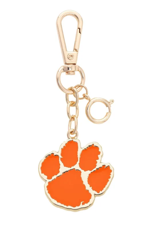 Clemson Tigers Enamel Logo Bag Charm sold by Canvas Style