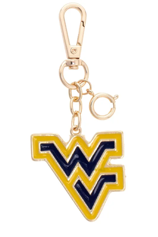 West Virginia Mountaineers Enamel Logo Bag Charm sold by Canvas Style