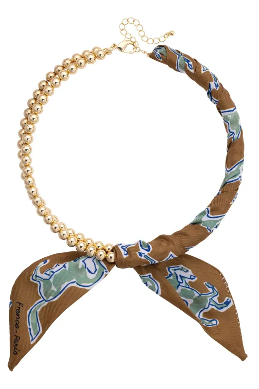 Winnie Ball Bead Scarf Necklace sold by Canvas Style