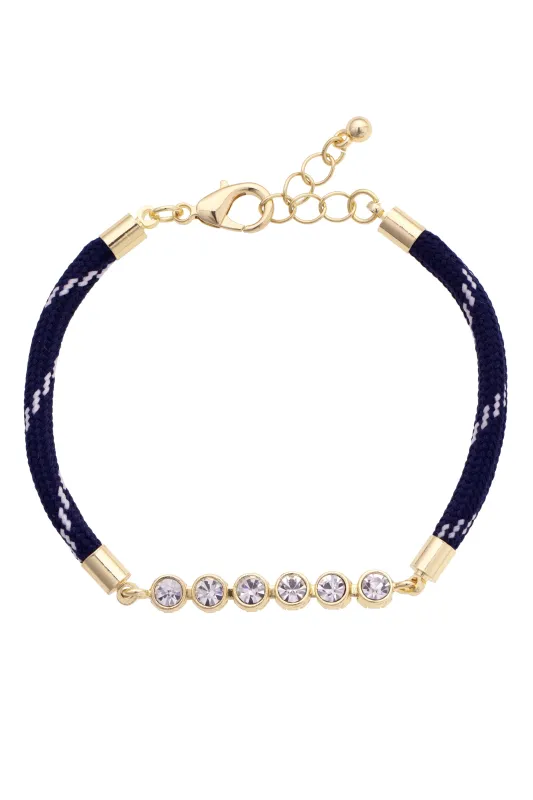 Betsy Paracord Tennis Bracelet in Navy sold by Canvas Style