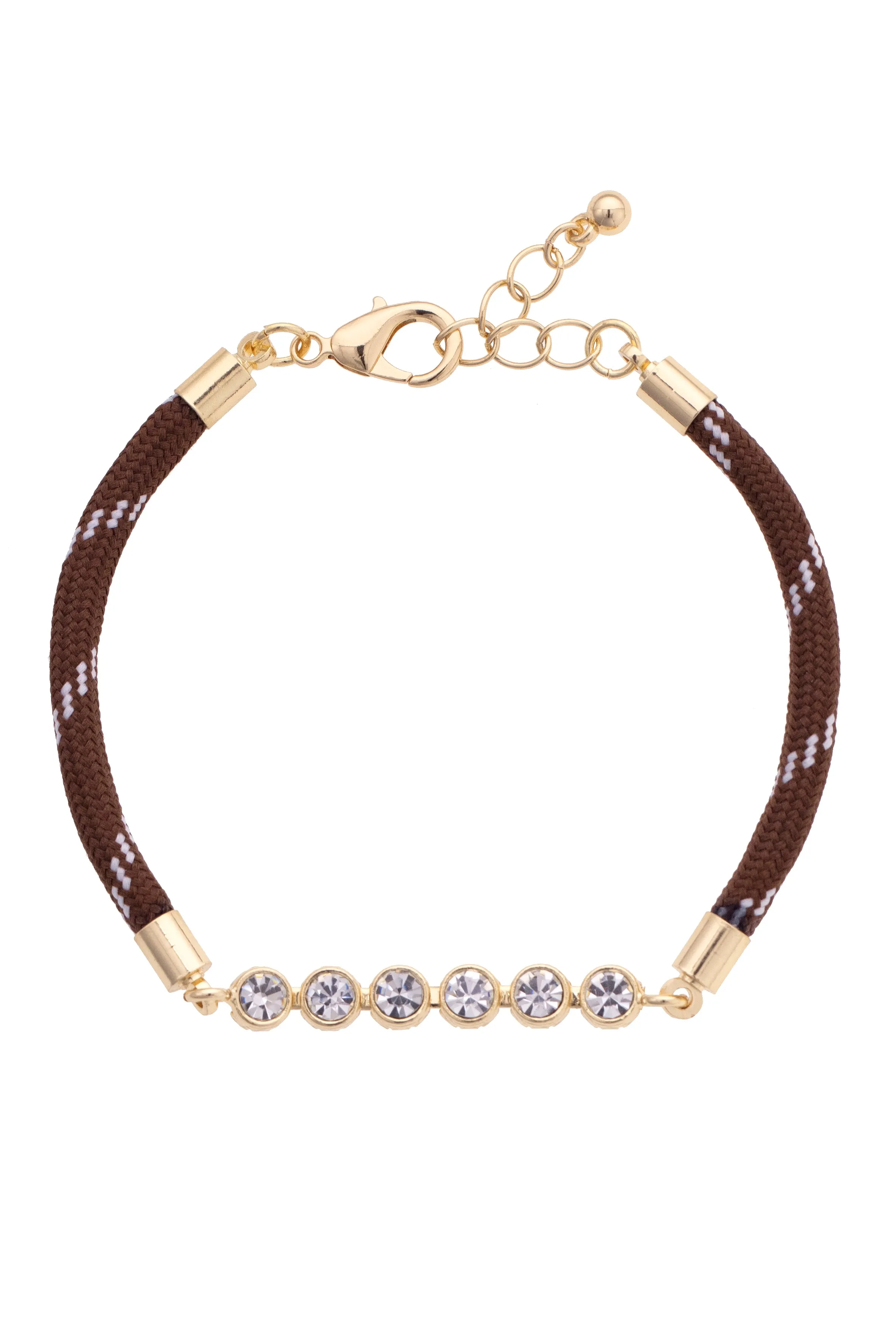 Betsy Paracord Tennis Bracelet in Brown sold by Canvas Style