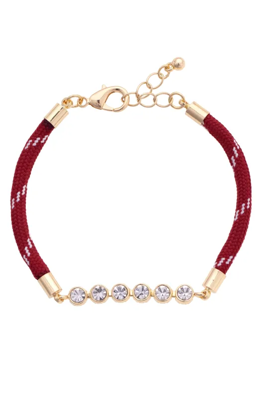 Betsy Paracord Tennis Bracelet in Crimson sold by Canvas Style