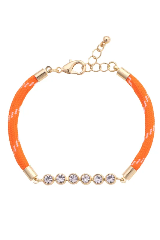 Betsy Paracord Tennis Bracelet in Orange sold by Canvas Style