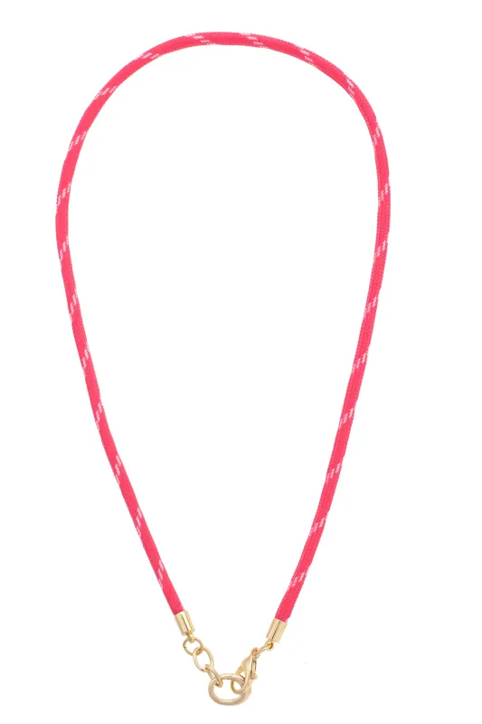 Goldie Paracord Charm Necklace Base in Fuchsia Multi sold by Canvas Style
