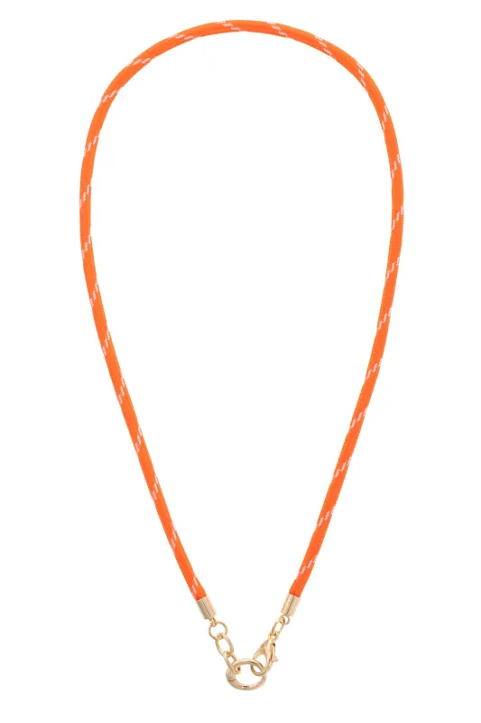 Goldie Paracord Charm Necklace Base in Orange sold by Canvas Style