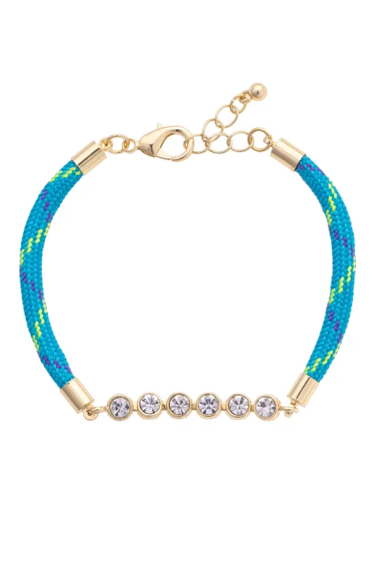 Betsy Paracord Tennis Bracelet in Teal Multi sold by Canvas Style