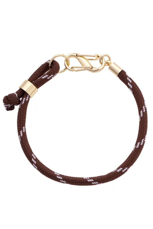 Nealey Carabiner Paracord Bracelet in Brown sold by Canvas Style