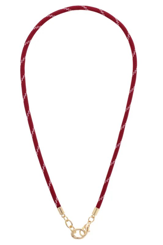 Goldie Paracord Charm Necklace Base in Crimson sold by Canvas Style