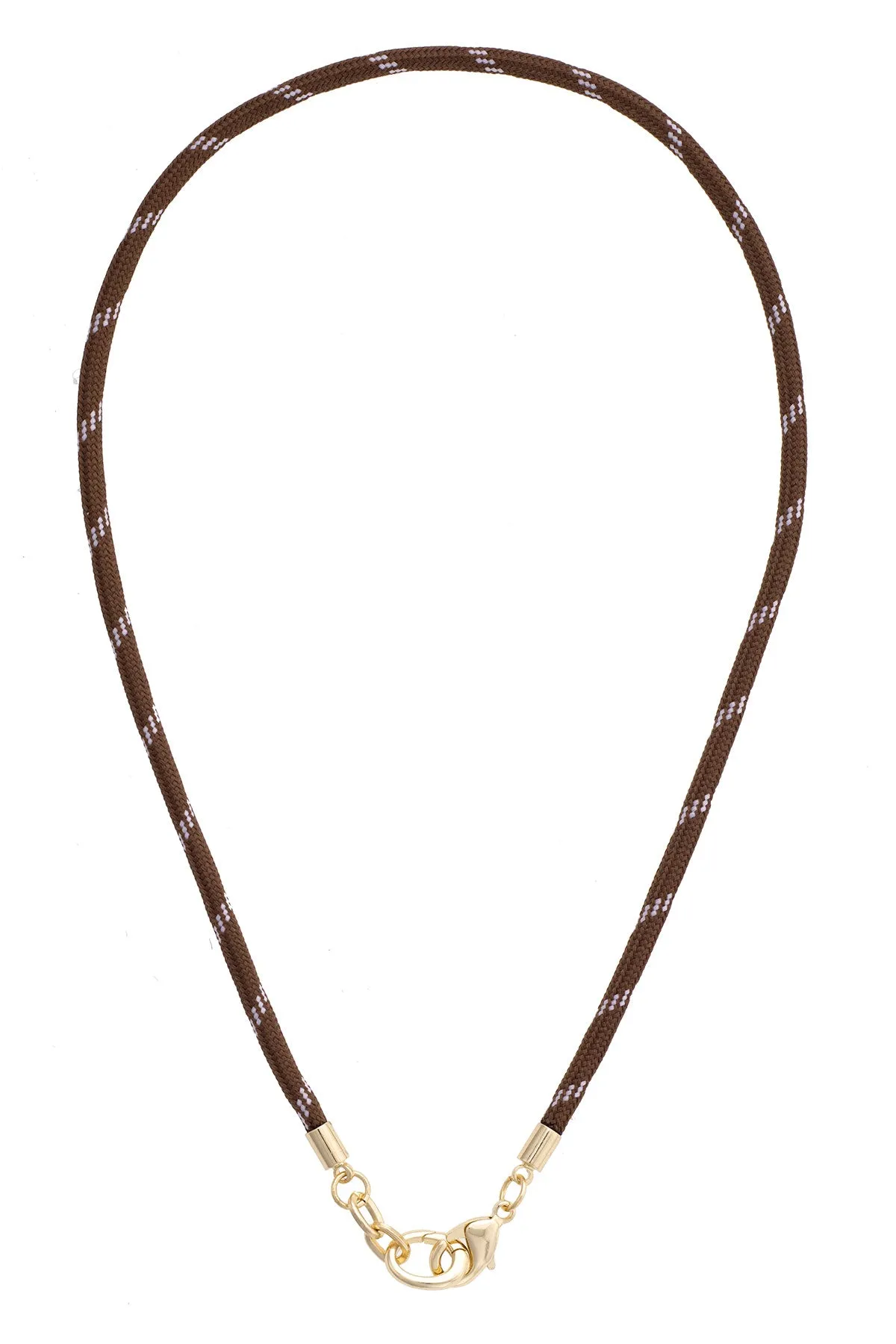 Goldie Paracord Charm Necklace Base in Brown sold by Canvas Style