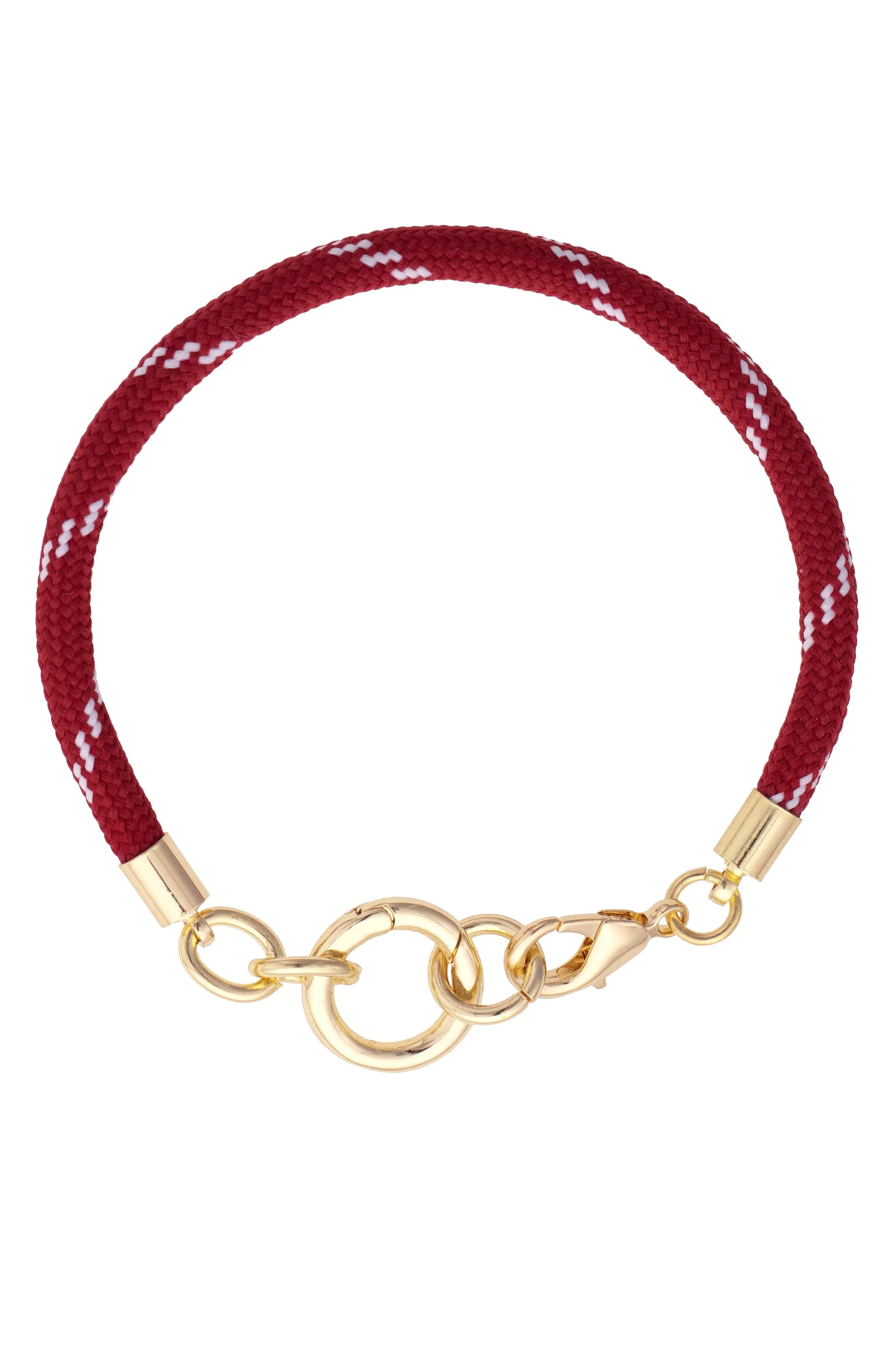 Goldie Paracord Charm Bracelet Base in Crimson sold by Canvas Style