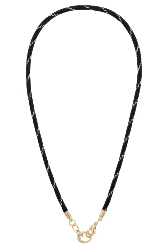 Goldie Paracord Charm Necklace Base in Black sold by Canvas Style
