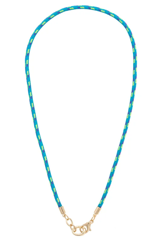 Goldie Paracord Charm Necklace Base in Teal Multi sold by Canvas Style