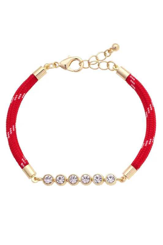 Betsy Paracord Tennis Bracelet in Red sold by Canvas Style