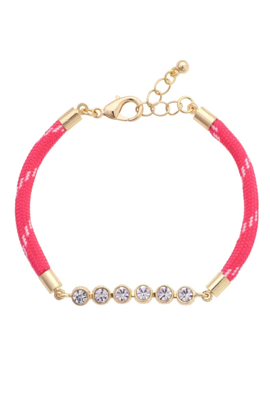 Betsy Paracord Tennis Bracelet in Fuchsia Multi sold by Canvas Style