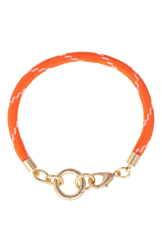 Goldie Paracord Charm Bracelet Base in Orange sold by Canvas Style