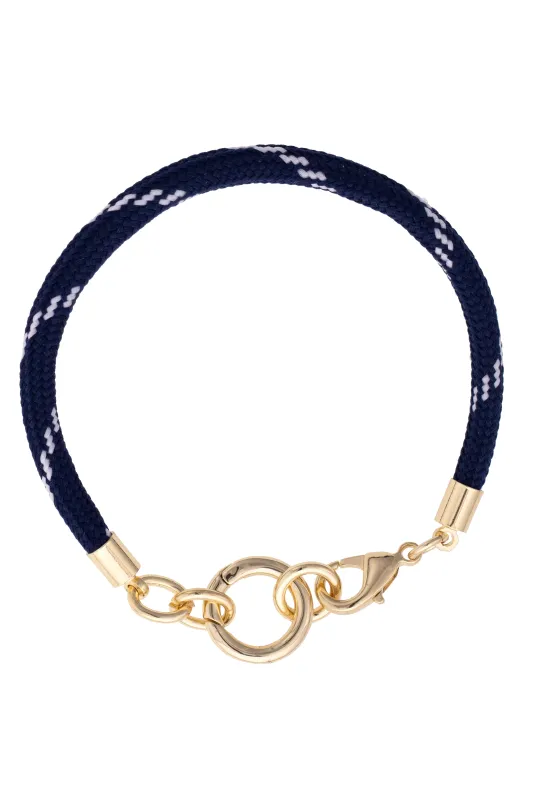 Goldie Paracord Charm Bracelet Base in Navy sold by Canvas Style
