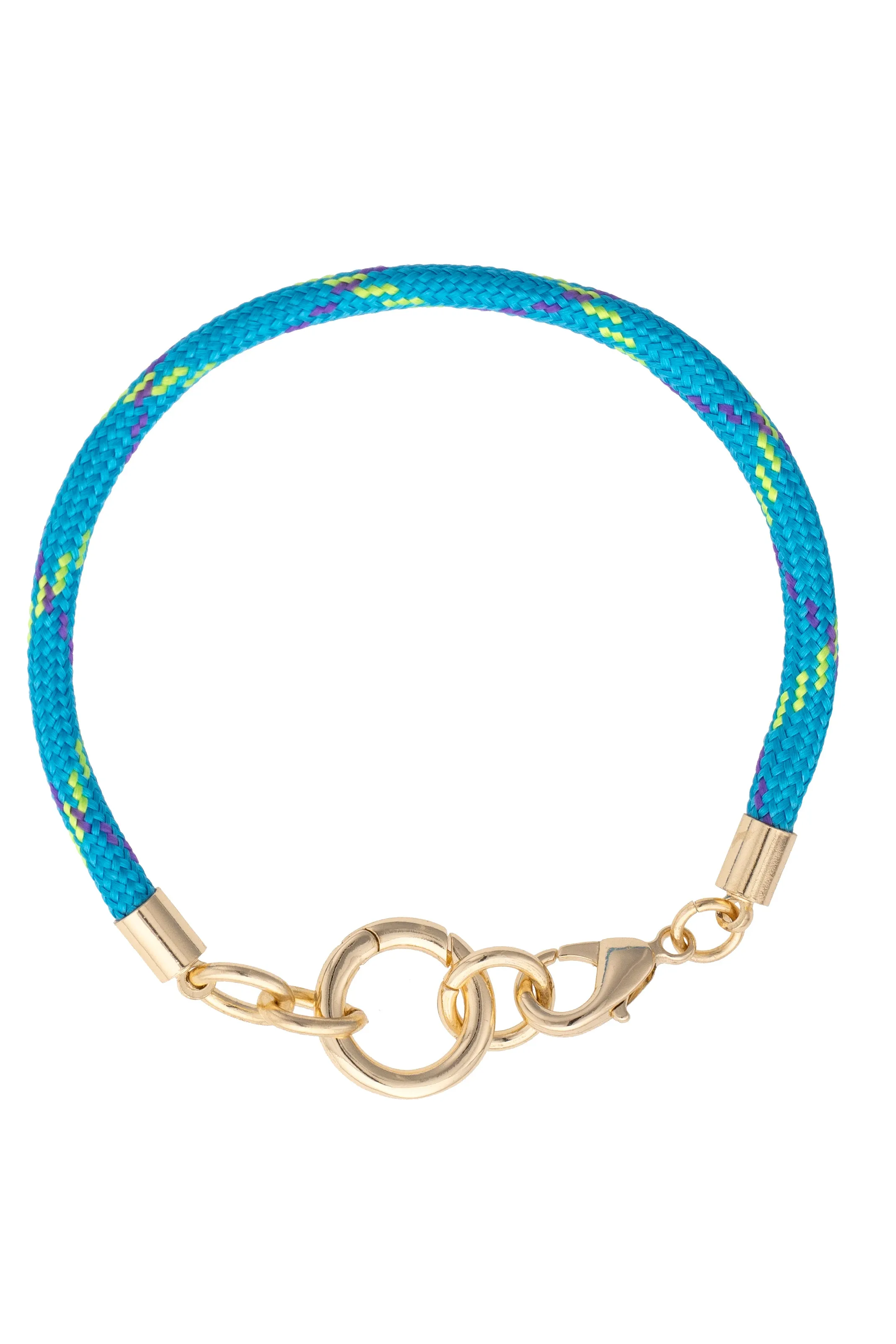 Goldie Paracord Charm Bracelet Base in Teal Multi sold by Canvas Style